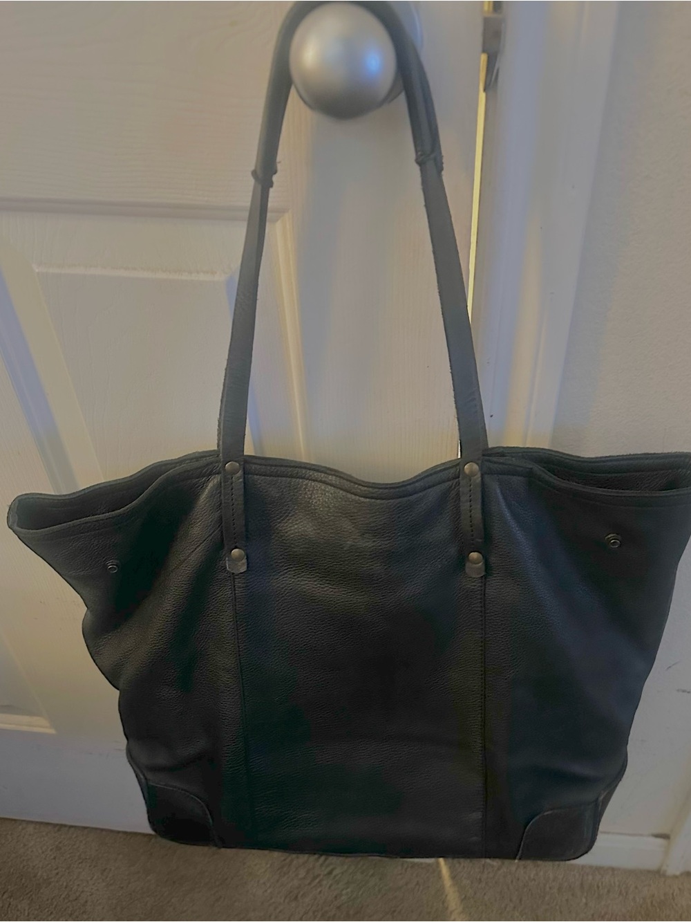 Will Leather Goods Black Leather Tote Bag- Free Shipping!!!